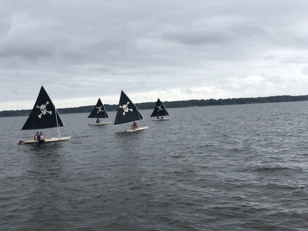 Scouts sailing on the Pamlico Sound.